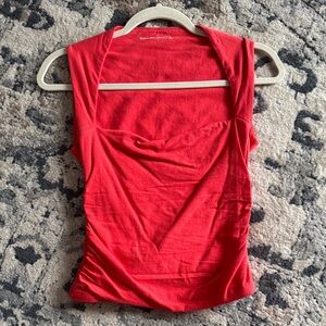Abercrombie & Fitch Bright Red Square-Neck Tank